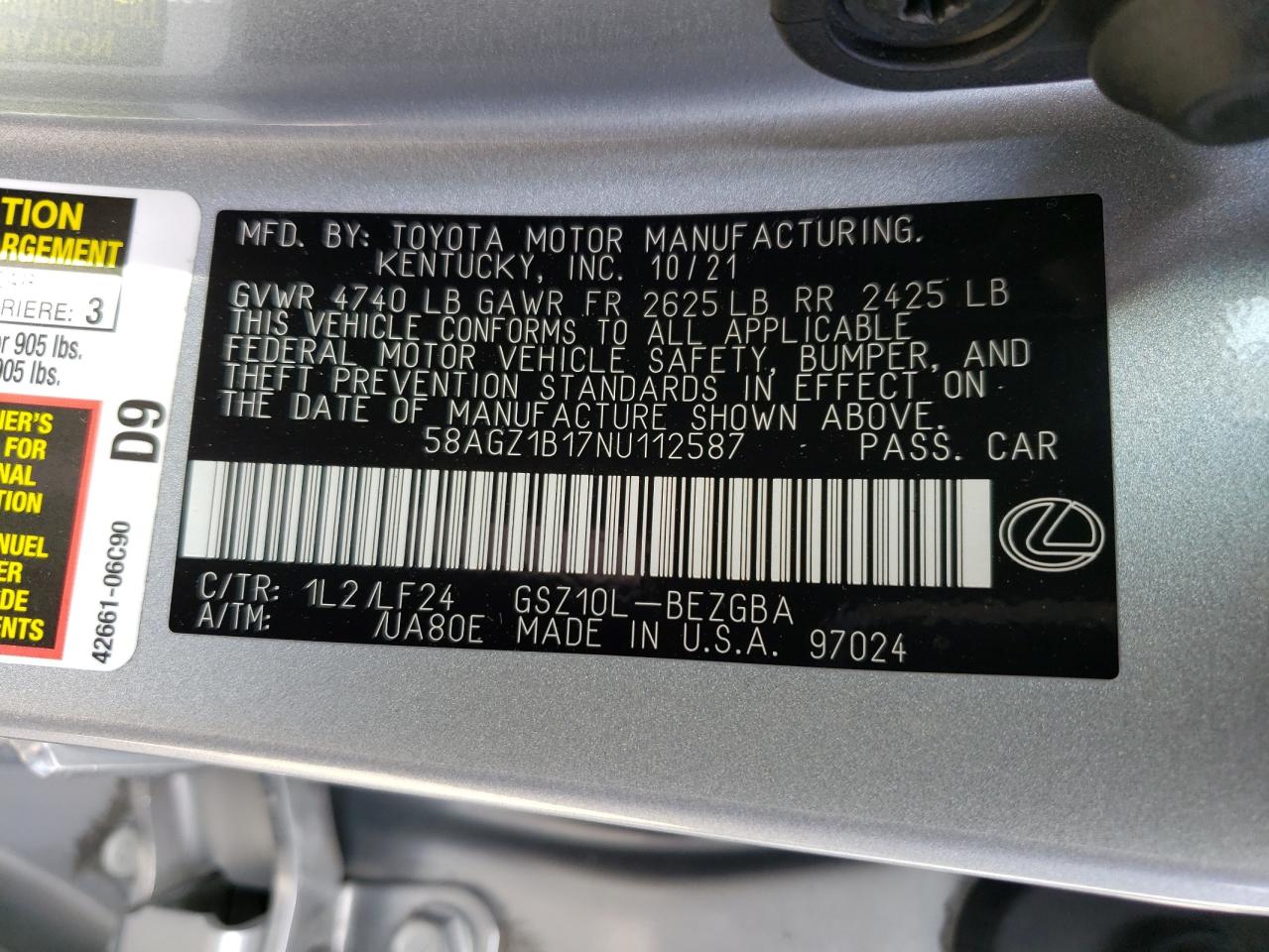 Lexus Es 350 Base Image 12