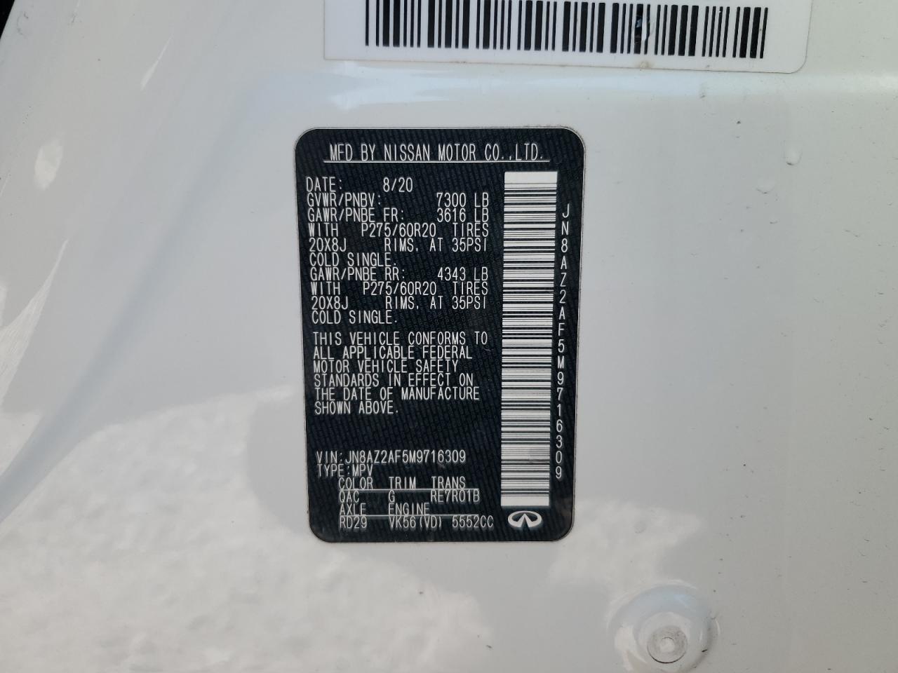 INFINITI Qx Luxe Image 10