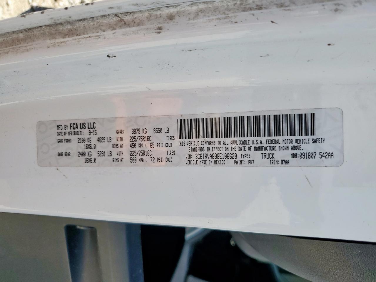 Ram Promaster 1500 Standard Image 13