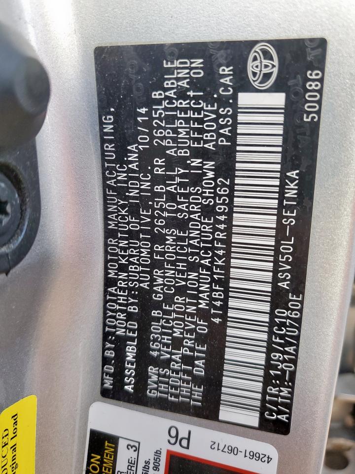 Toyota Camry Le Image 5