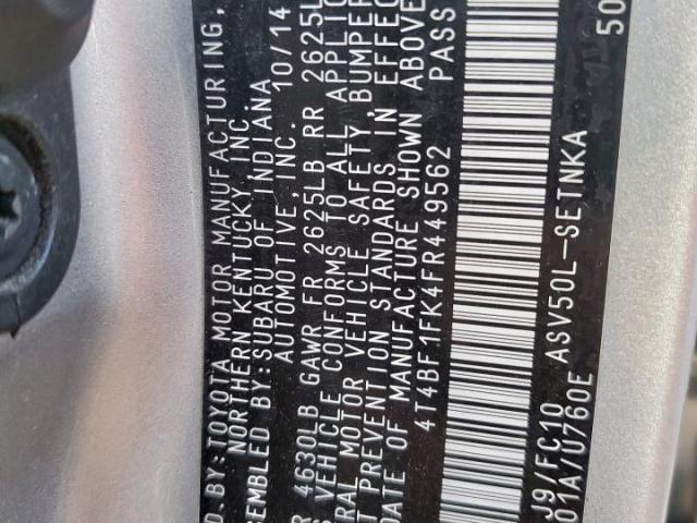 Toyota Camry Le Image 5