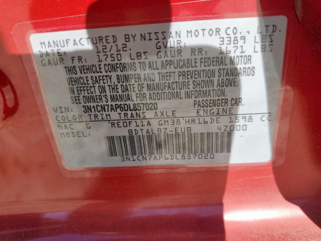 Nissan Versa S Image 11