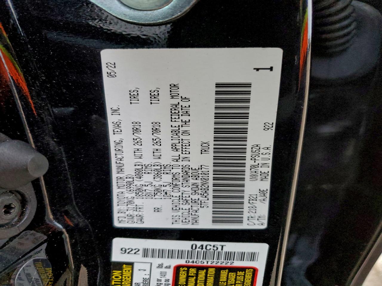 Toyota Tundra Crewmax Sr Image 8