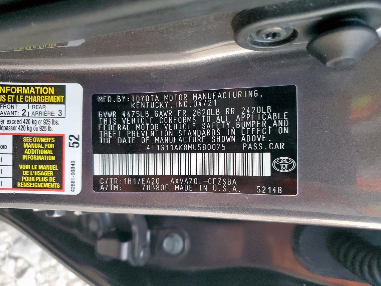 Toyota Camry Se Image 9