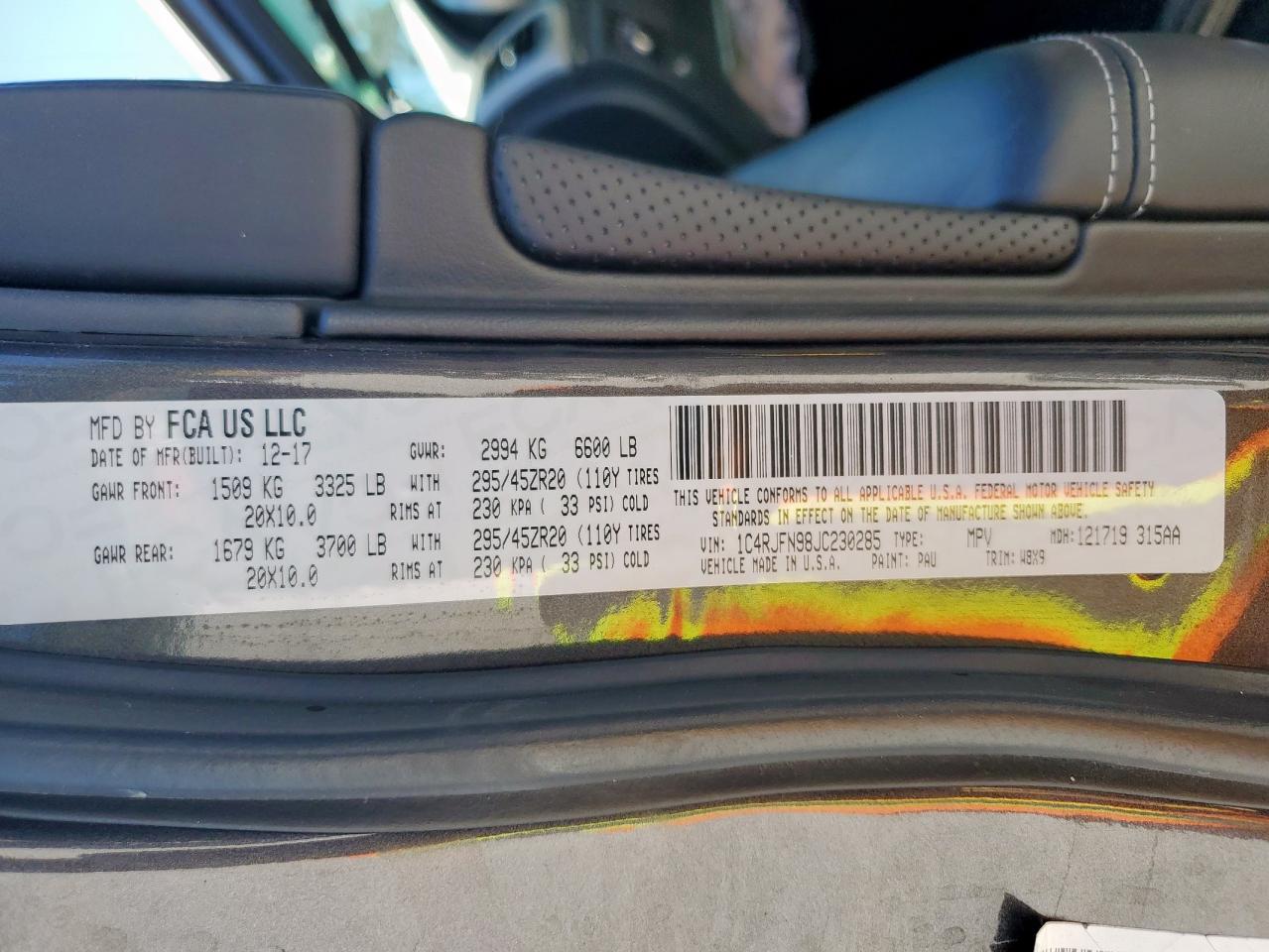 Jeep Grand Cherokee Trackhawk Image 4