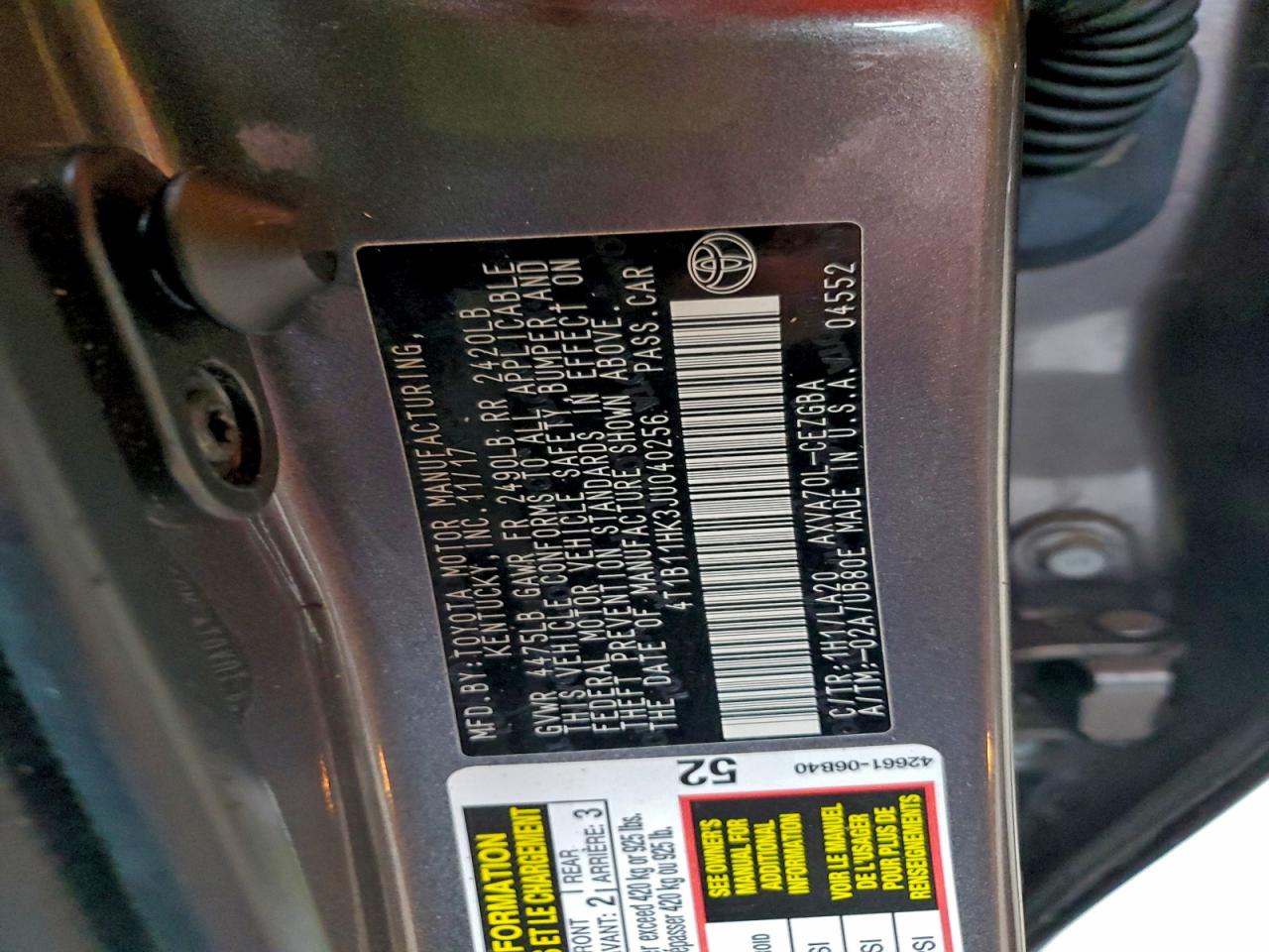 Toyota Camry L Image 9