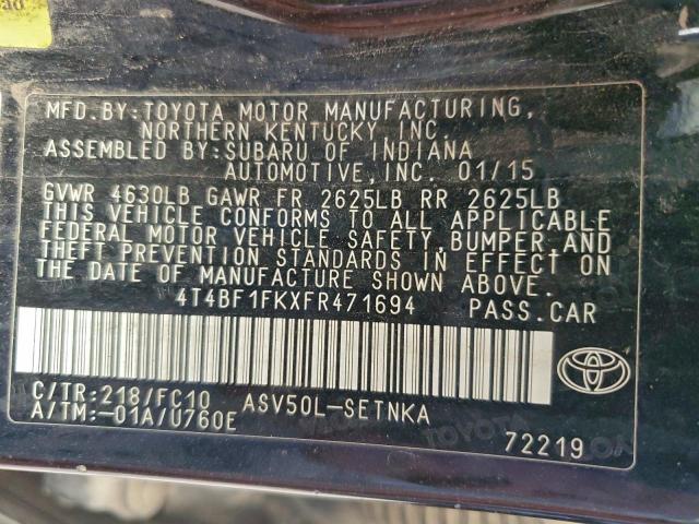 Toyota Camry Le Image 11