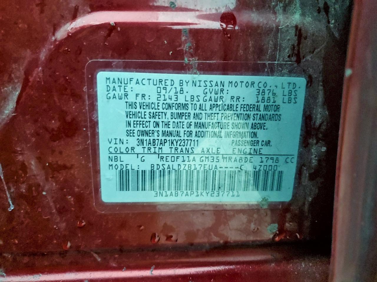 Nissan Sentra S Image 9