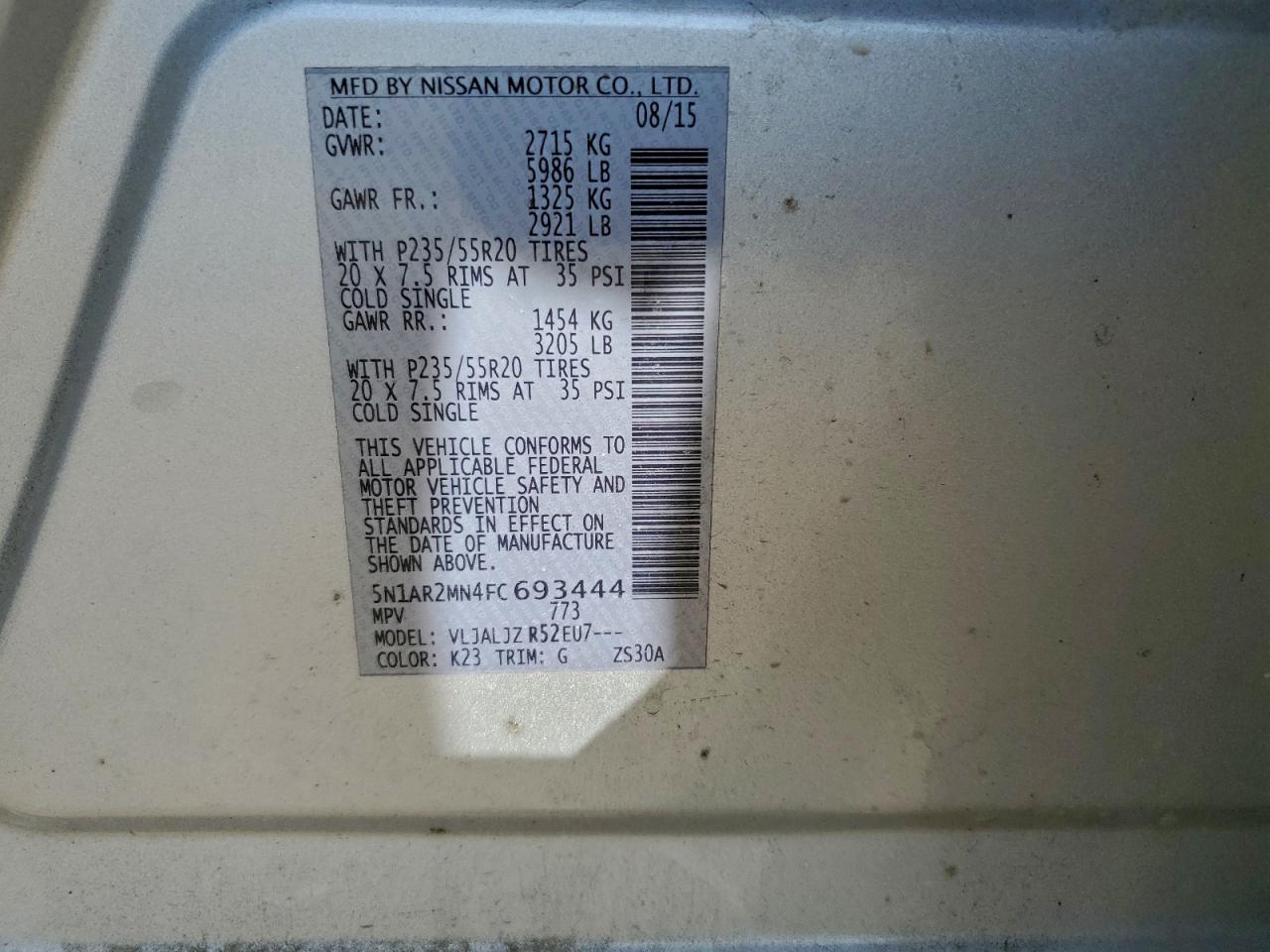 Nissan Pathfinder S Image 13