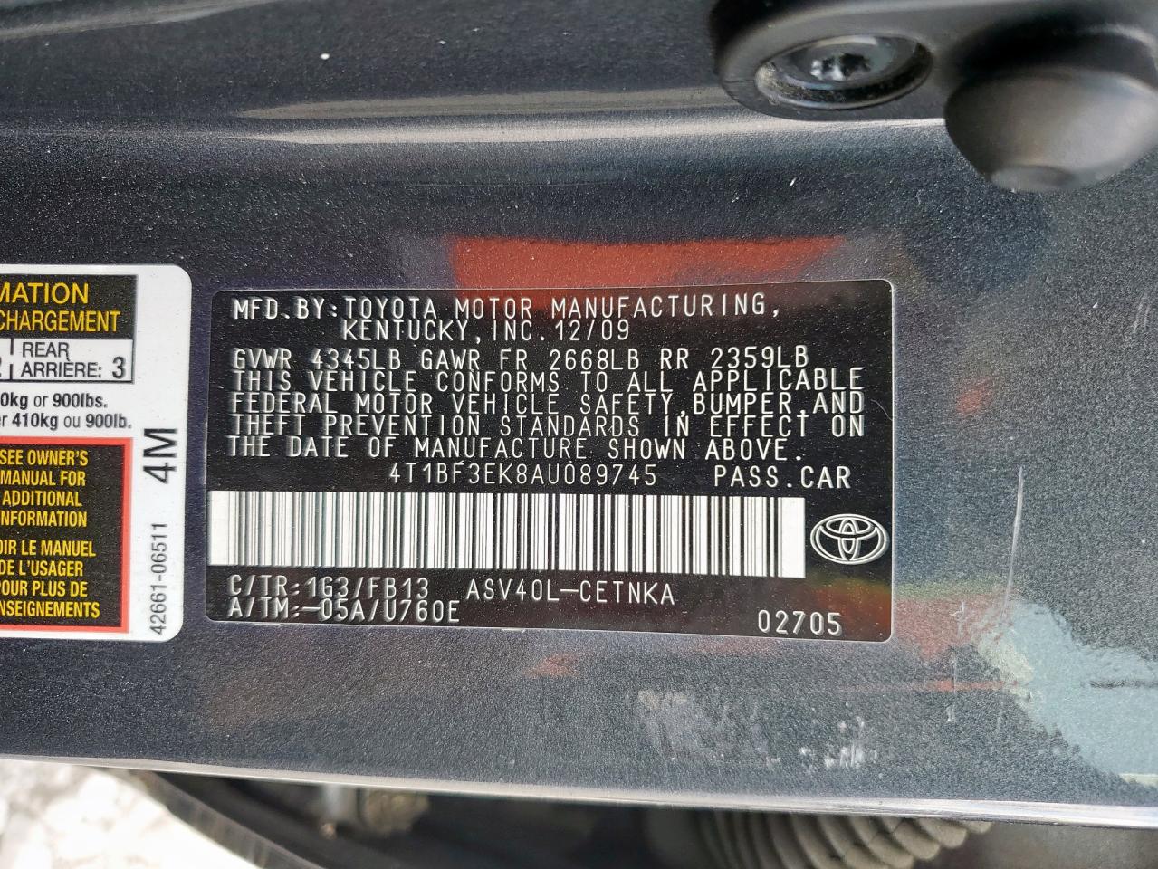 Toyota Camry Base Image 12