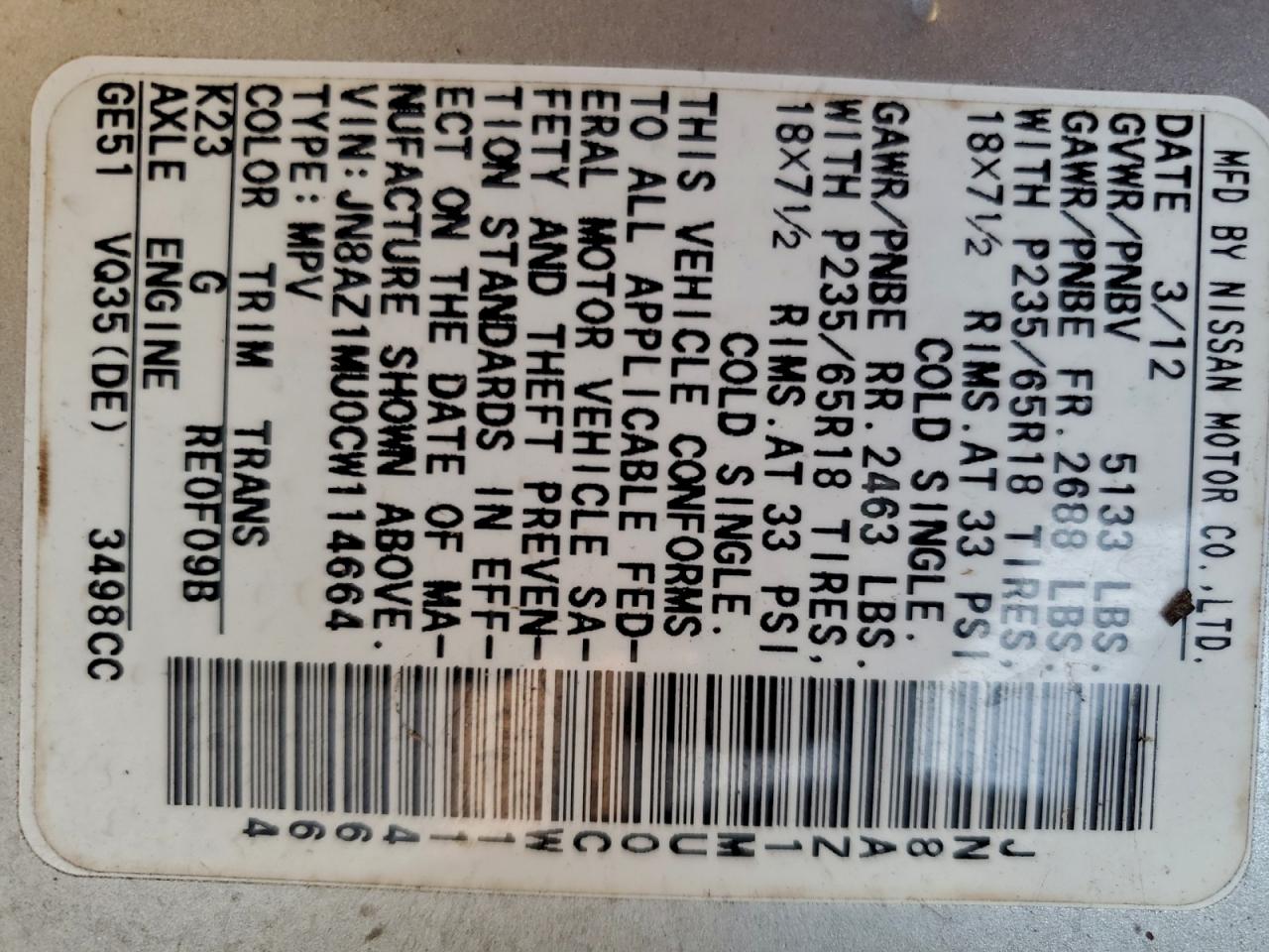 Nissan Murano S Image 10