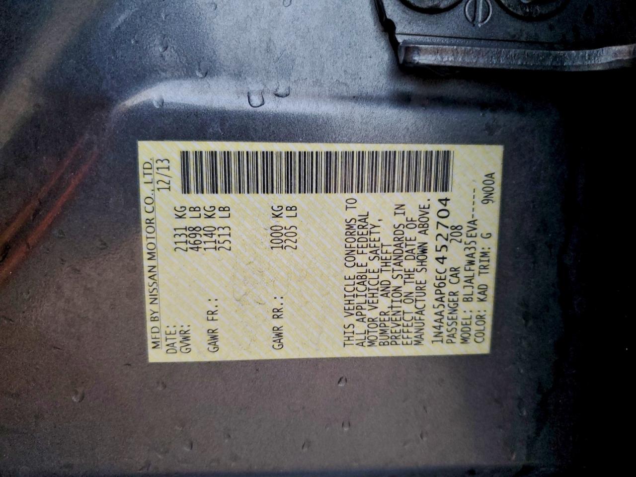 Nissan Maxima S Image 9