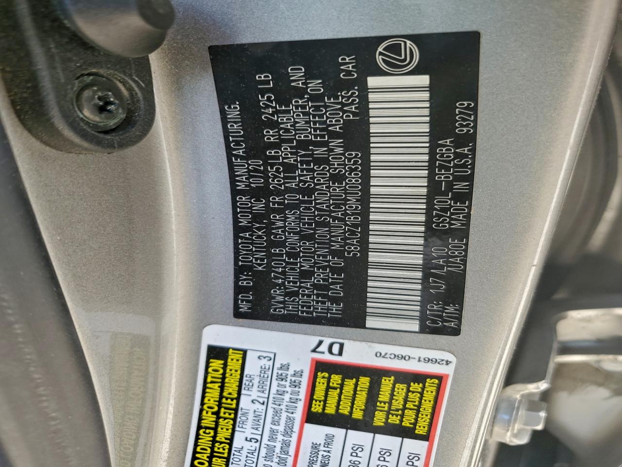 Lexus Es 350 Base Image 11