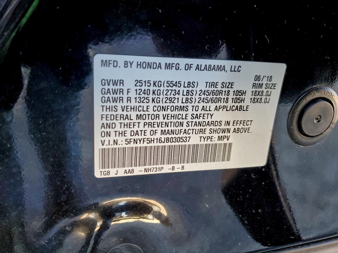 Honda Pilot Lx Image 4