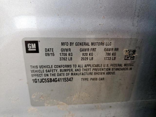 Chevrolet Sonic Lt Image 12