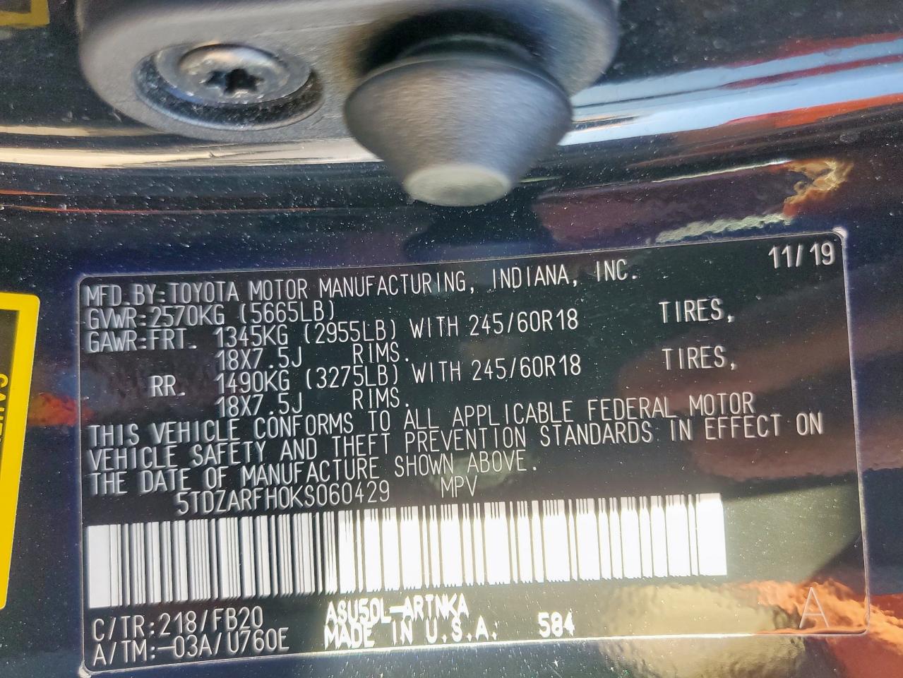 Toyota Highlander Le Image 10