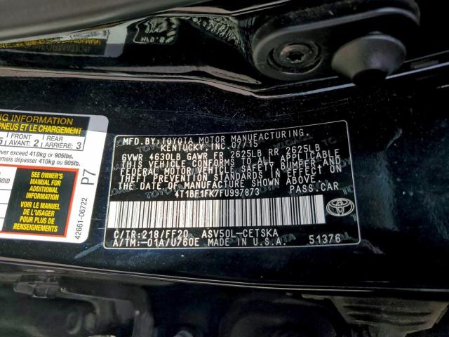 Toyota Camry Le Image 9