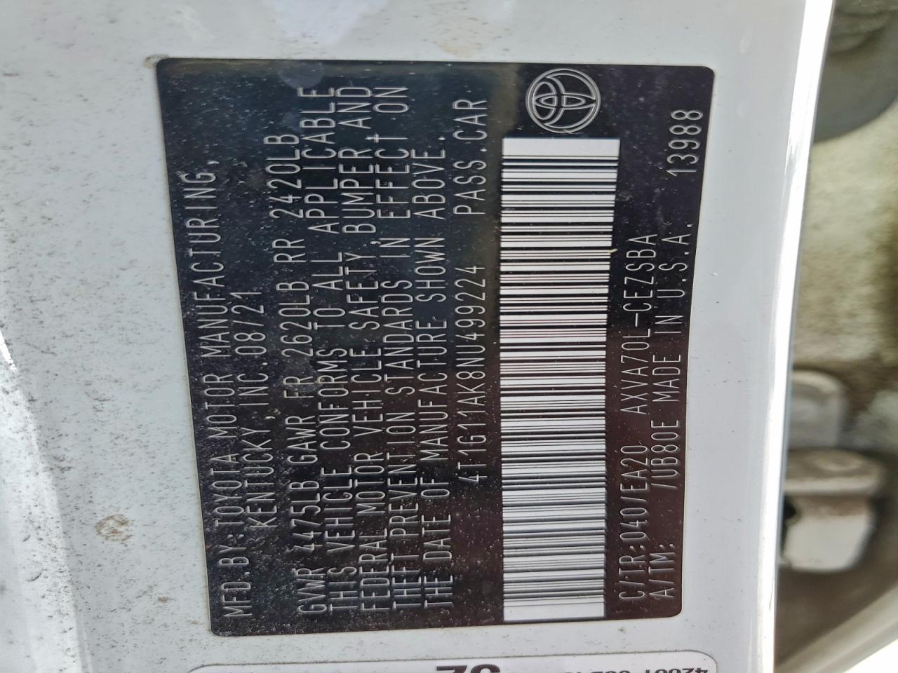 Toyota Camry Se Image 13