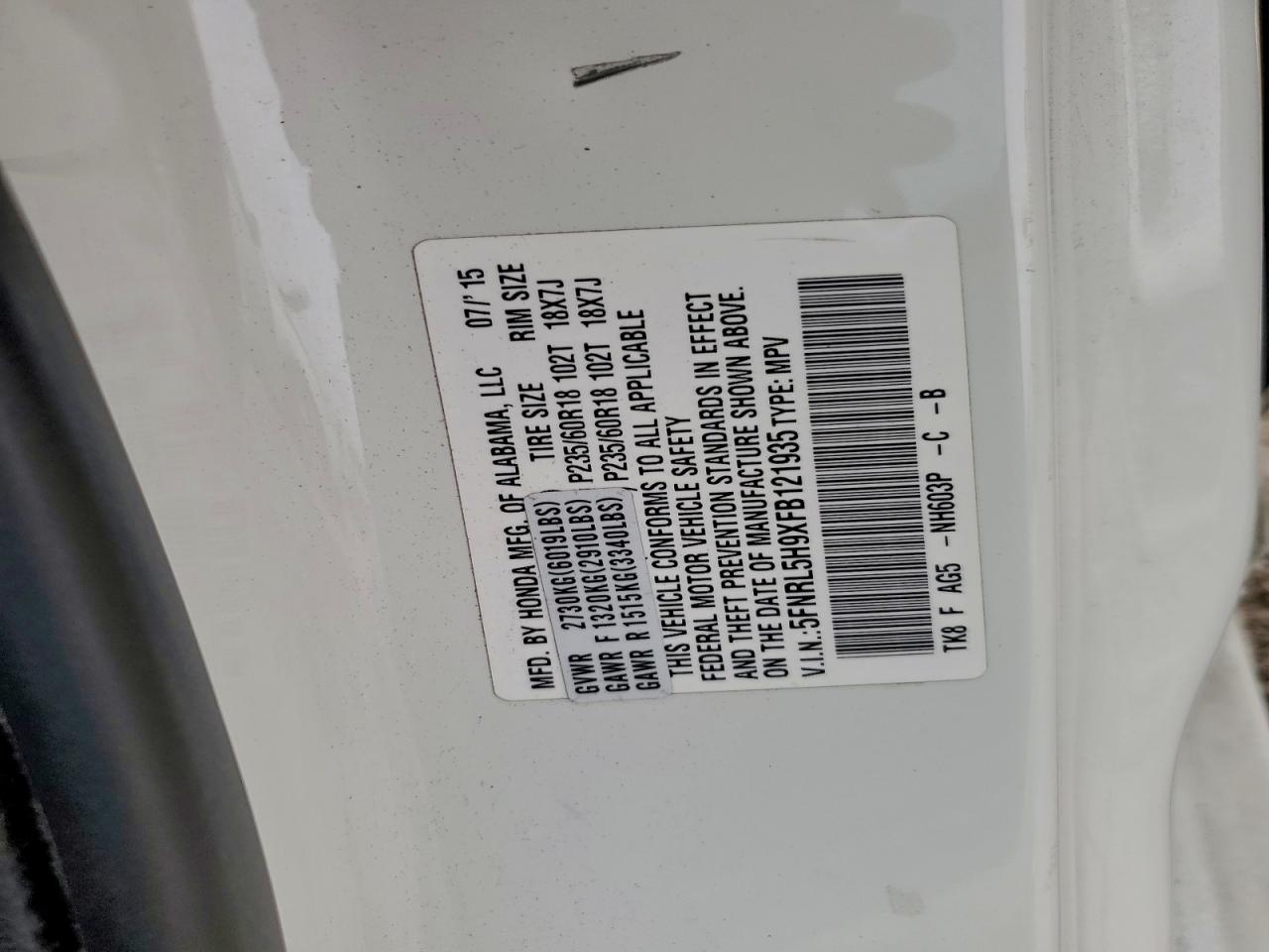 Honda Odyssey Touring Image 11