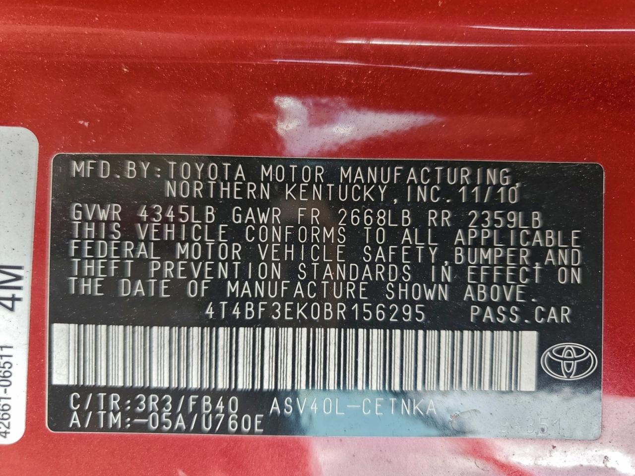 Toyota Camry Base Image 8