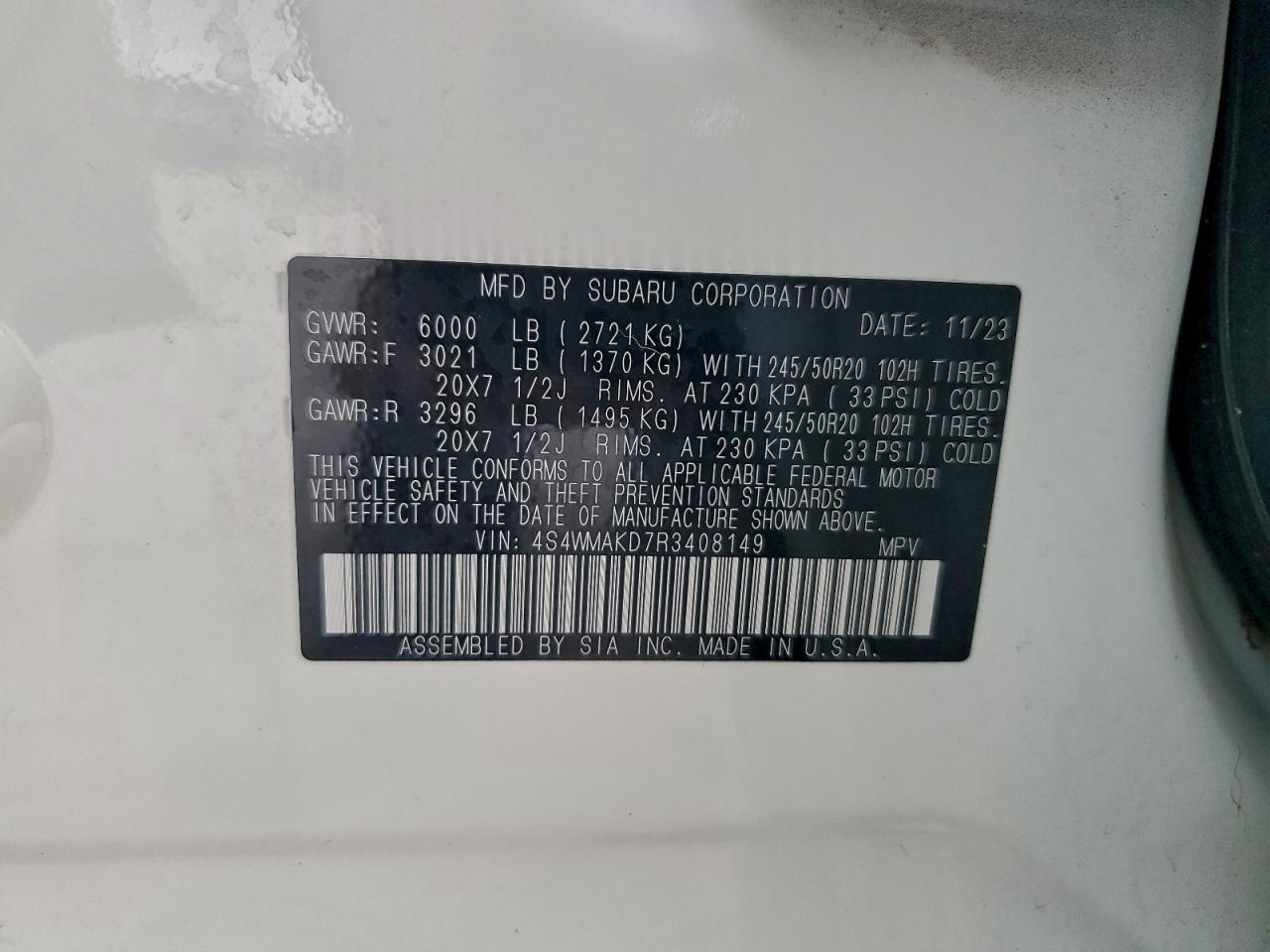 Subaru Ascent Onyx Edition Image 3