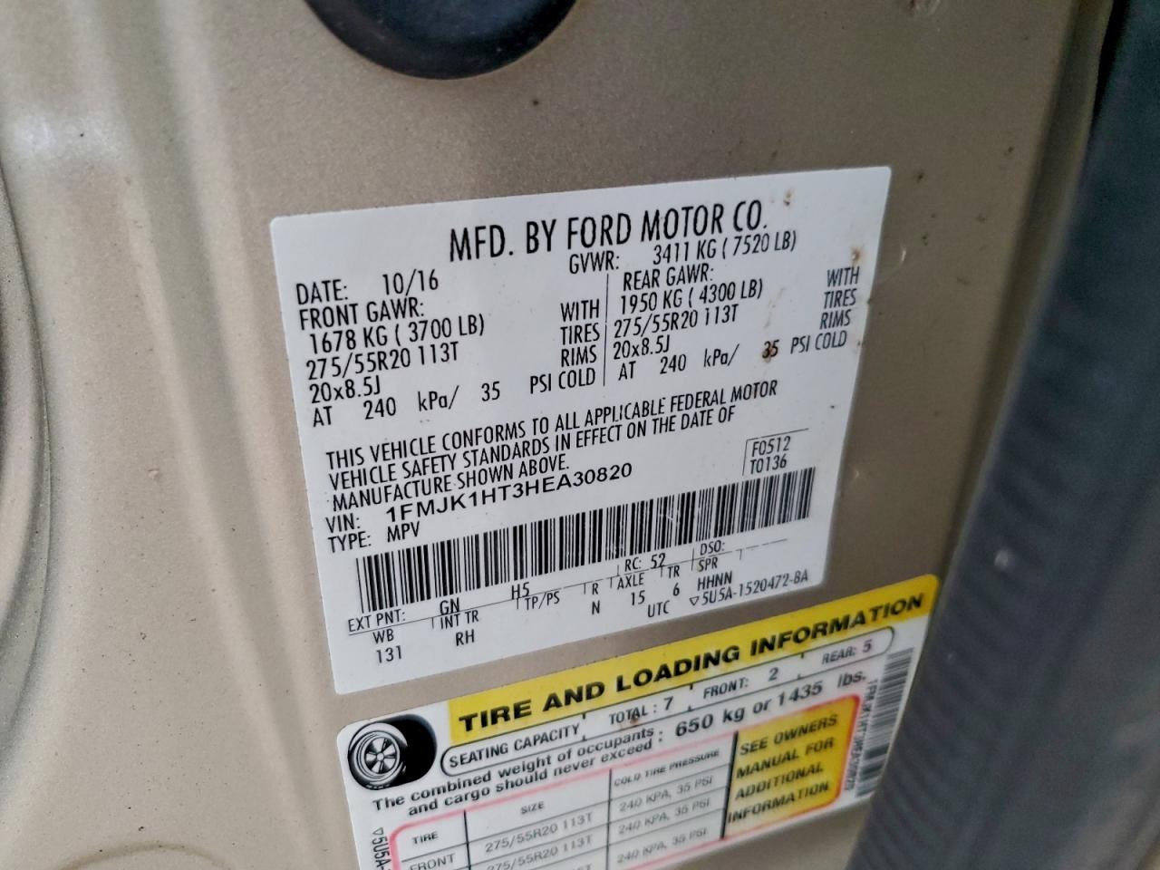 Ford Expedition El Xlt Image 10