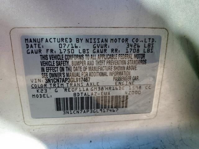 Nissan Versa S Image 9