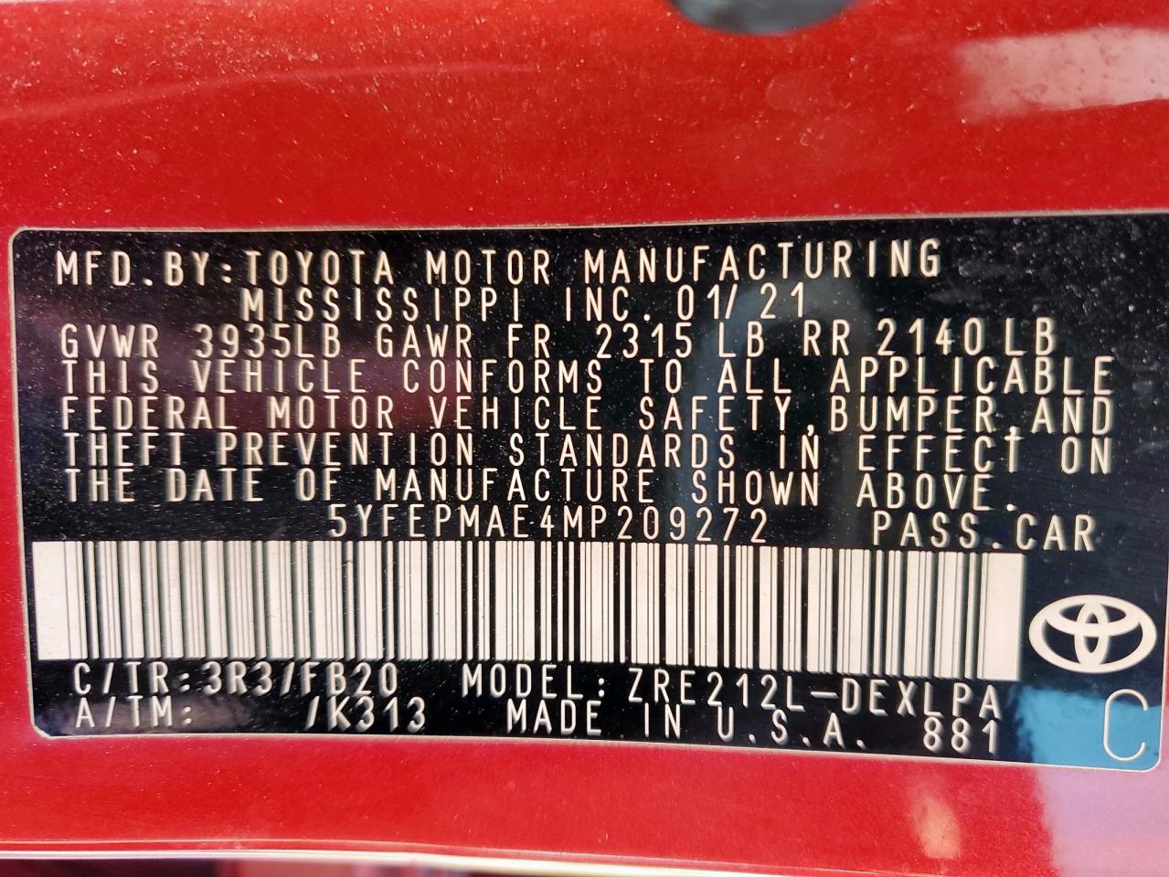 Toyota Corolla Le Image 9