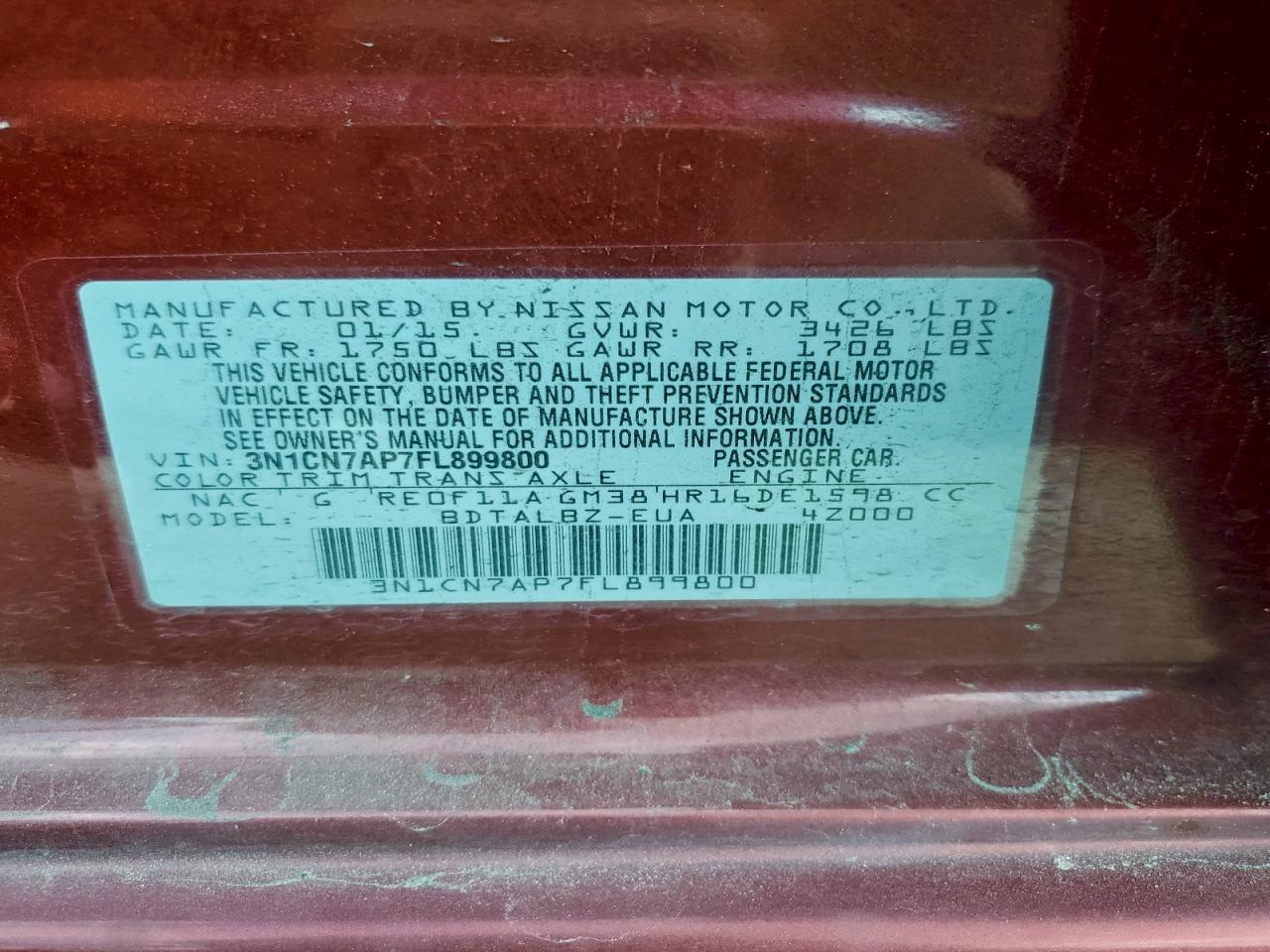 Nissan Versa S Image 8